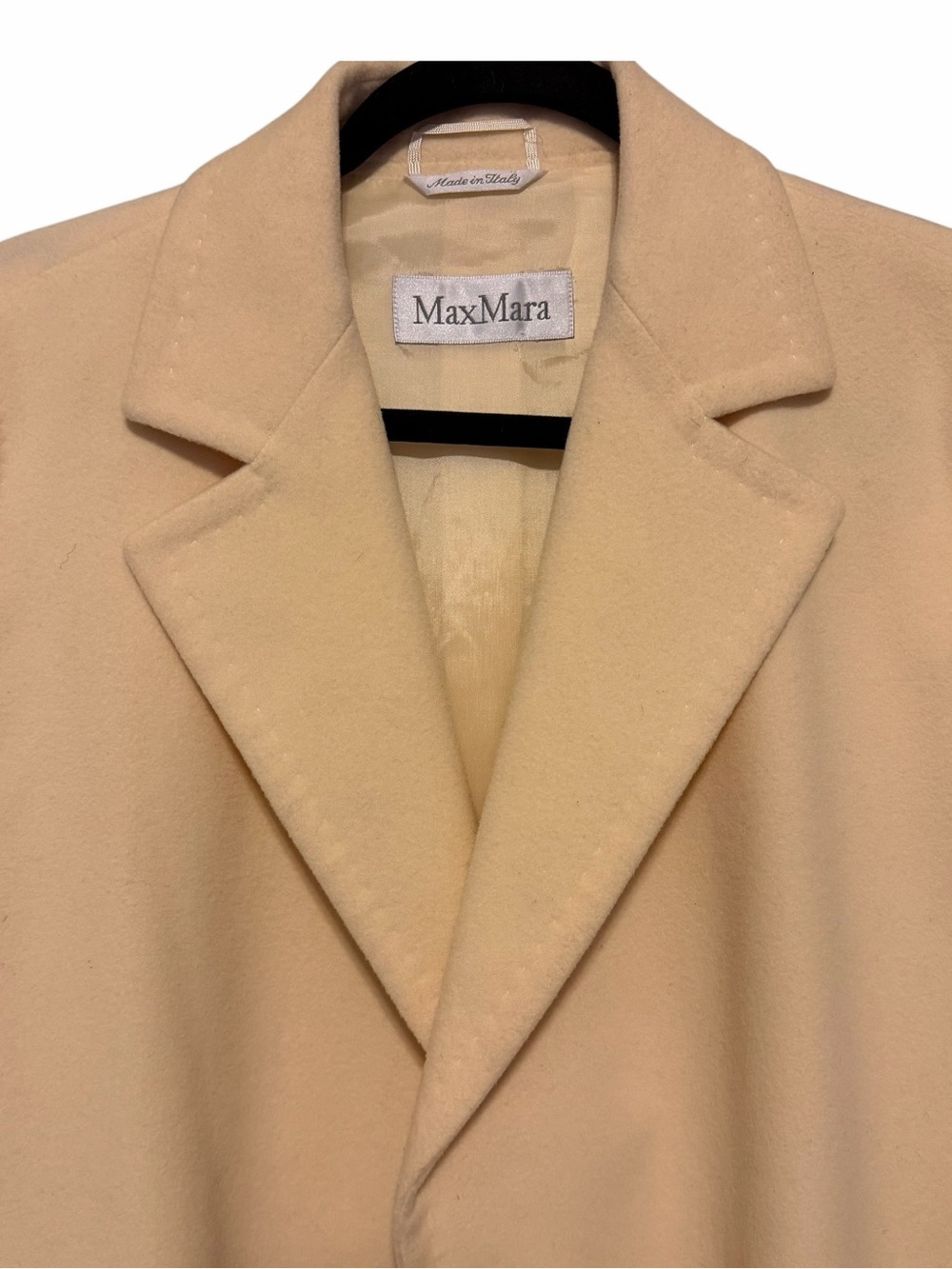 MaxMara 100% Wool Cream Sweater Blazer - Size 10 - Picture 3 of 7